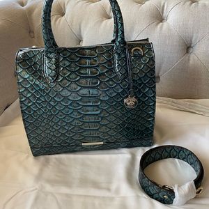 Brahmin Caroline Satchel Bird of Paradise Brasilia NWT